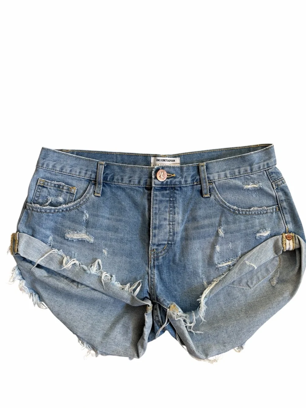 One by OneTeaspoon Bandits High Rise Distressed Denim Shorts Women’s Size 29